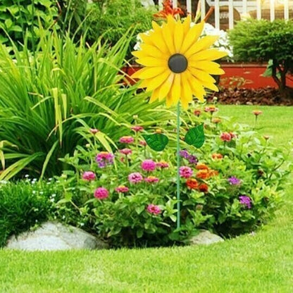 Kleurrijke zonnebloemwindmolen - voor decoratie in de tuin🌻