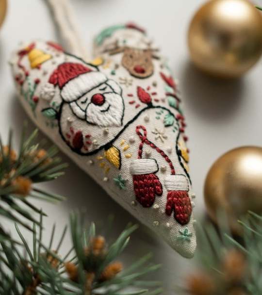 DIY Hartvormige Kerstversiering/versieringsset