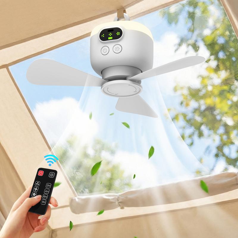 Oplaadbare Ventilator met LEDverlichting – Overal verkoeling en helder licht ✨