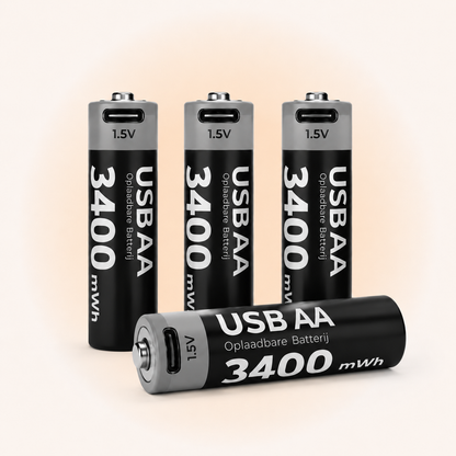 Oplaadbare Lithium Batterijen AA - 2 Stuks