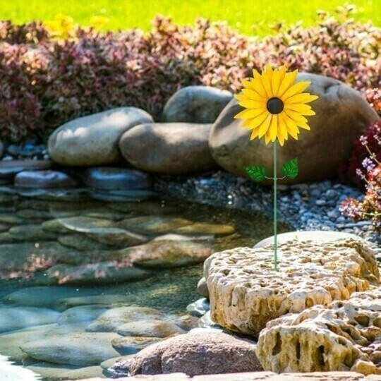 Kleurrijke zonnebloemwindmolen - voor decoratie in de tuin🌻
