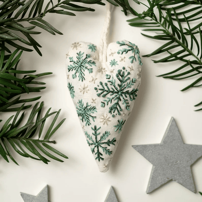 DIY Hartvormige Kerstversiering/versieringsset