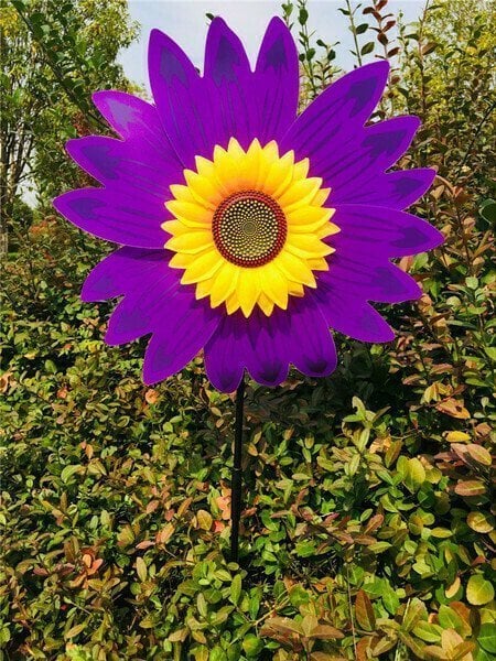 Kleurrijke zonnebloemwindmolen - voor decoratie in de tuin🌻