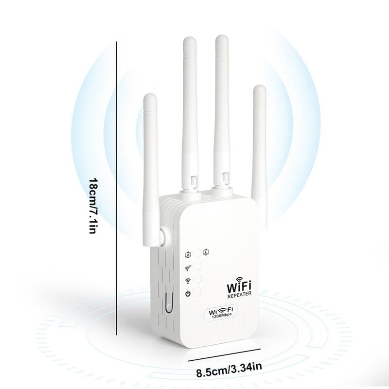 1200 Mbps wifi-extender – Dekking van 900m² en 50 apparaten