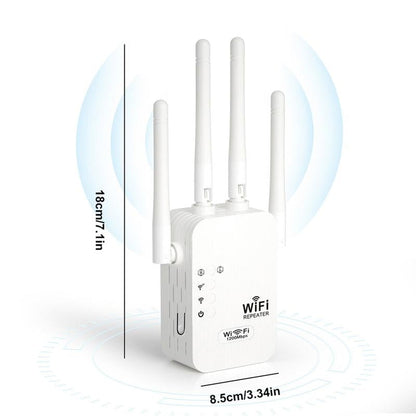 1200 Mbps wifi-extender – Dekking van 900m² en 50 apparaten