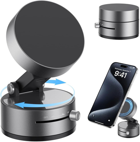 Magnetische en Opvouwbare Telefoonhouder met Zuignap