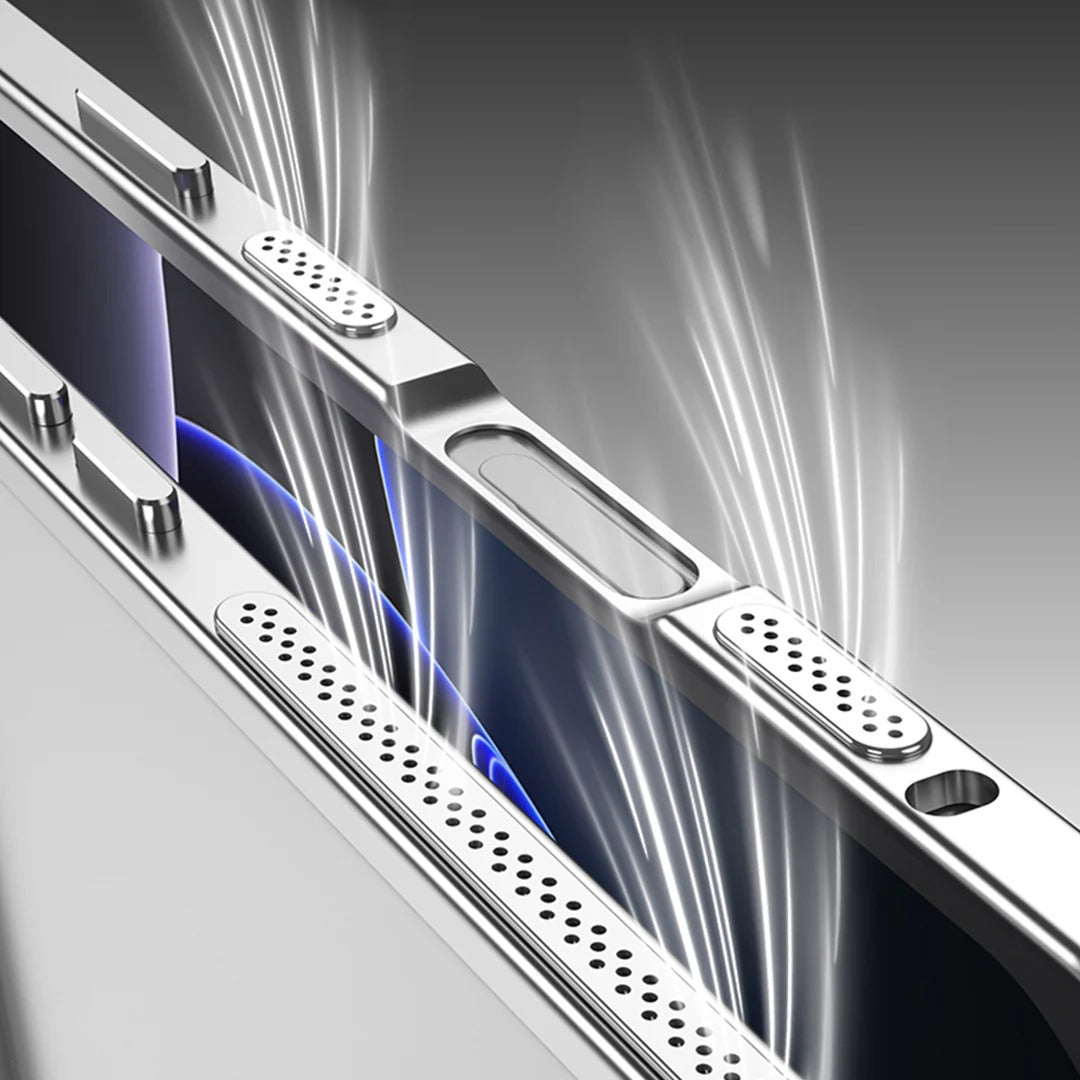 Metalen Bumper iPhone Hoesje met Camera Lens Bescherming en Transparante Achterkant