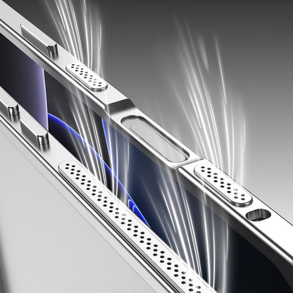 Metalen Bumper iPhone Hoesje met Camera Lens Bescherming en Transparante Achterkant
