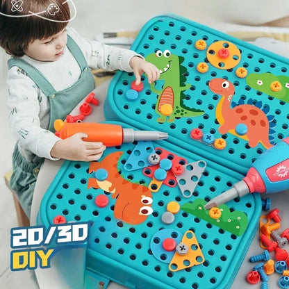 Bouwpakket voor kinderen in schattig dinosaurusdesign