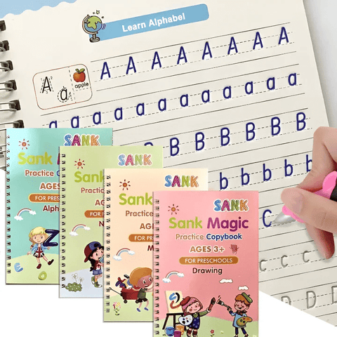Herbruikbare Schrift Aanleerset | Inclusief 4 boeken, 1 pen en 10 navullingen