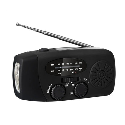 Noodradio, Zaklamp, Kompas, SOS Op Zonne-Energie