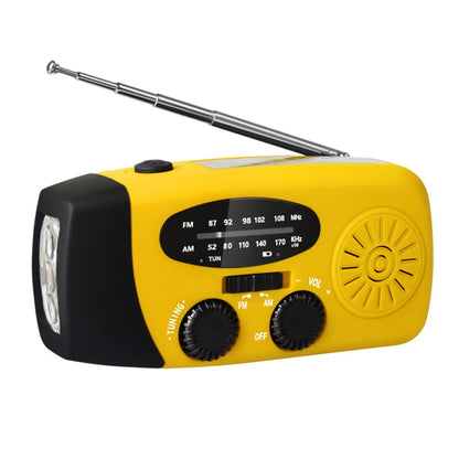 Noodradio, Zaklamp, Kompas, SOS Op Zonne-Energie