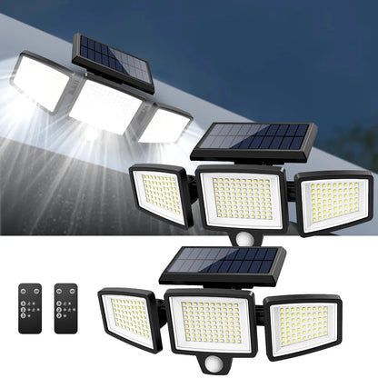 Bewegingssensor Outdoor Solar LED-wandlamp - 200 LED's, waterdicht