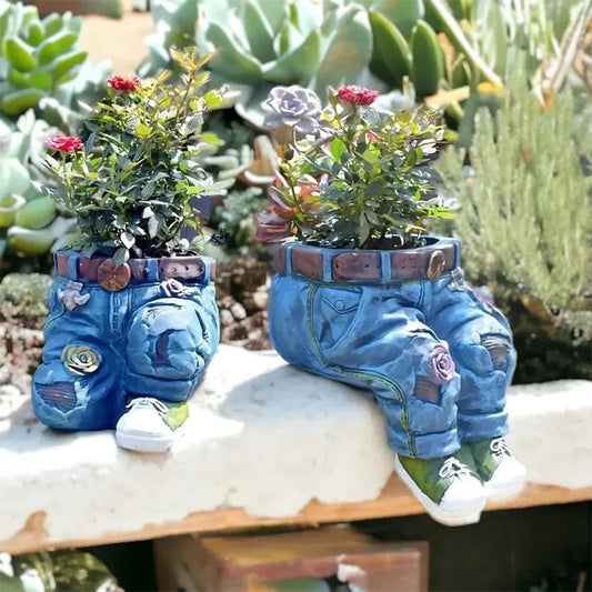BloomPants - Creatieve 3D Jeans Bloempot