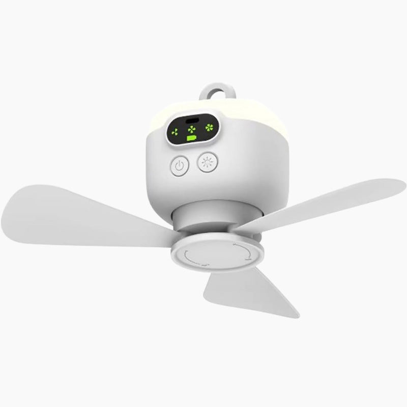 Oplaadbare Ventilator met LEDverlichting – Overal verkoeling en helder licht ✨