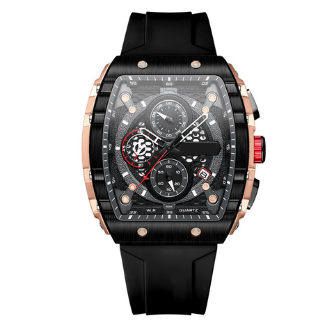 Cyberpunk futuristische stijl⌚Multifunctionele quartzhorloge voor mannen
