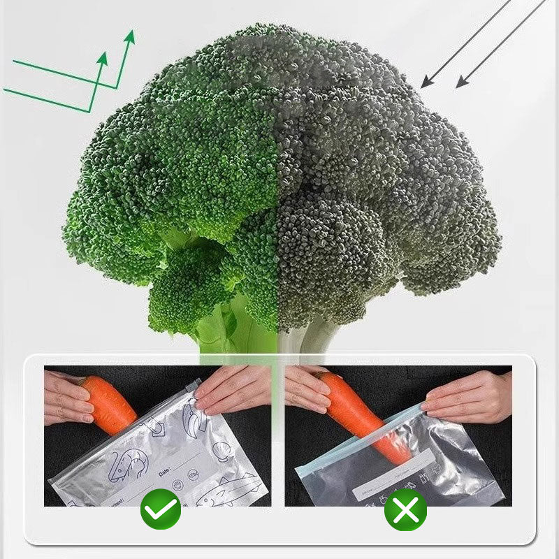 Herbruikbare Anti-Bacteriële Diepvrieszakjes Van Aluminiumfolie - 10 Stuks
