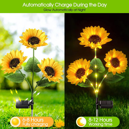 Zonnebloem LED-Lamp Op Zonne-Energie