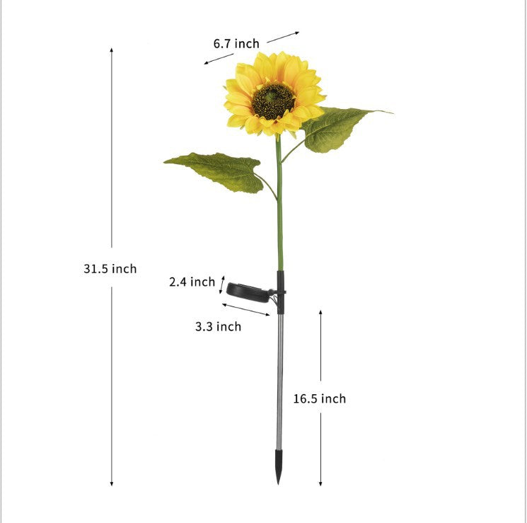 Zonnebloem LED-Lamp Op Zonne-Energie