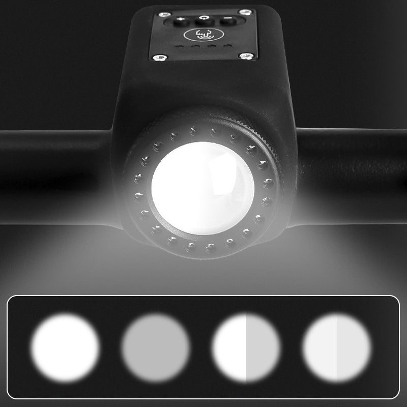 Waterdichte fietskoplamp voor buitengebruik met claxon