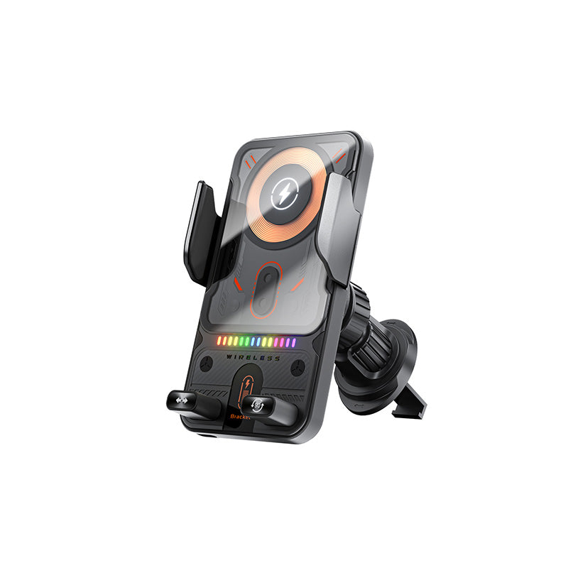 ✨Slimme 2-in-1 Auto Telefoonhouder - Automatische rotatie en draadloze oplading