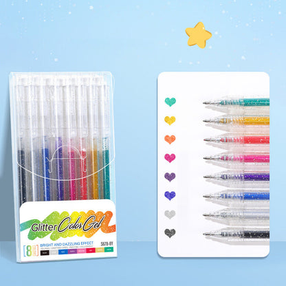 Vlekbestendige Glittergelpennenset