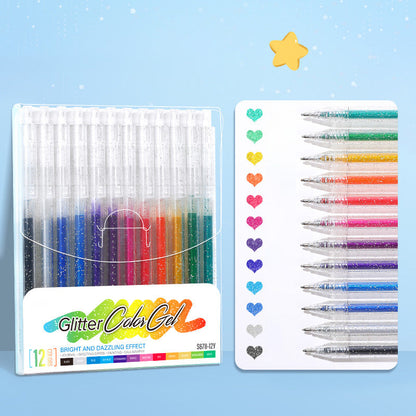 Vlekbestendige Glittergelpennenset
