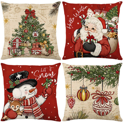 Kussenhoes met kerstmotief