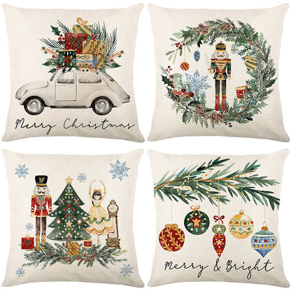 Kussenhoes met kerstmotief