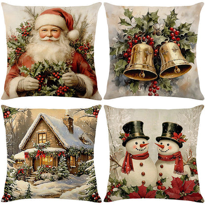 Kussenhoes met kerstmotief