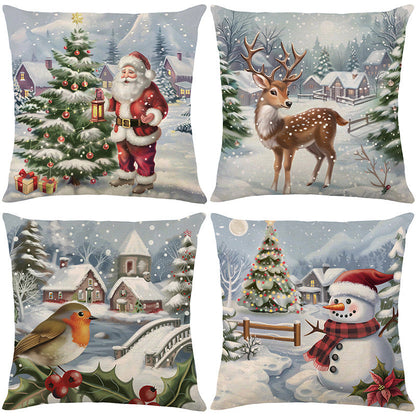 Kussenhoes met kerstmotief