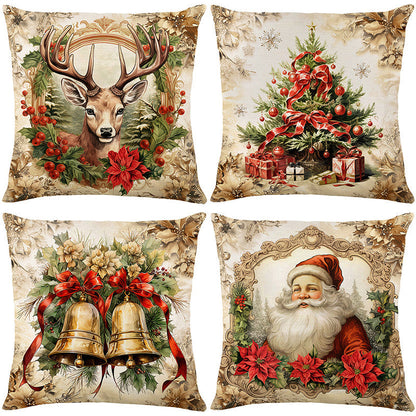 Kussenhoes met kerstmotief