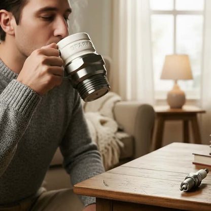 Creatieve mok in de vorm van een bougie