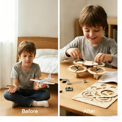 ✈️ DIY Houten Drone Bouwpakket