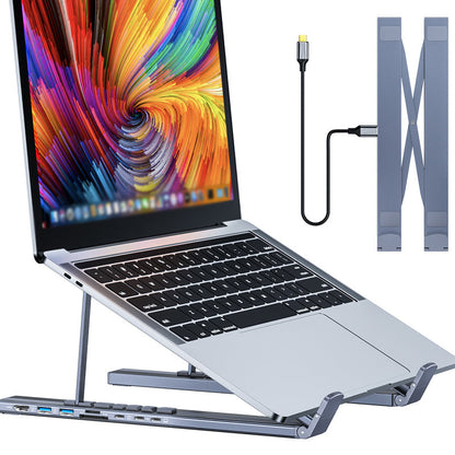 8-in-1 Laptop Dockingstation – verstelbare standaard, 4K HDMI & snelle gegevensoverdracht