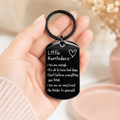 Inspirerende Sleutelhanger met Gegraveerde Tekst