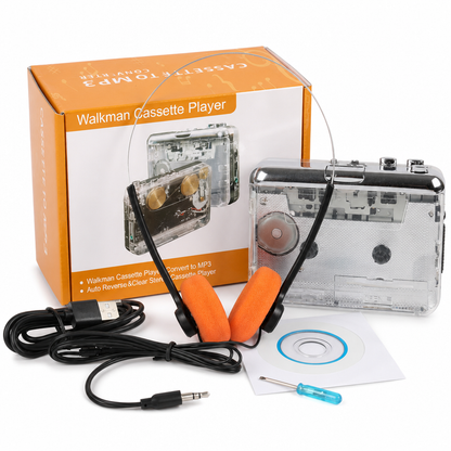 2-in-1 Cassettespeler en Cassette-naar-MP3-Converter