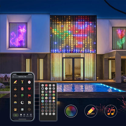 Smart LED-gordijnslinger - Eigen keuze lichtdesign via APP