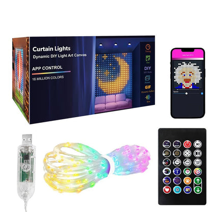 Smart LED-gordijnslinger - Eigen keuze lichtdesign via APP